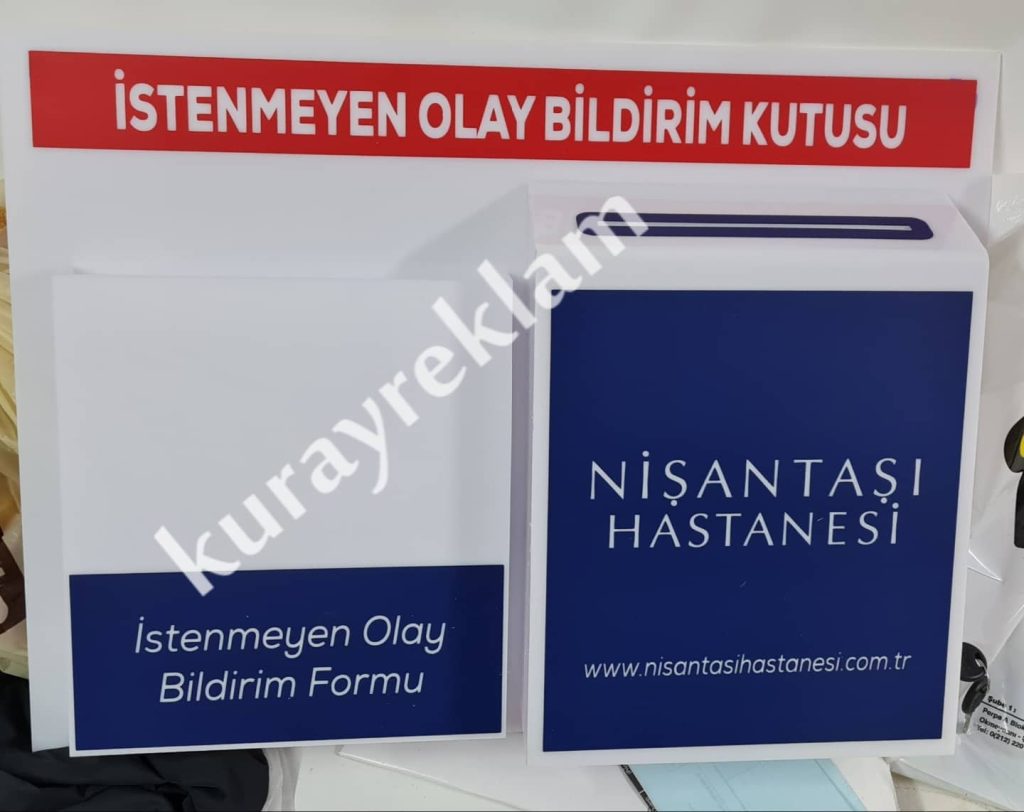 Ramak kala kutusu imalatı logolu yazı rampalı yazma alanı