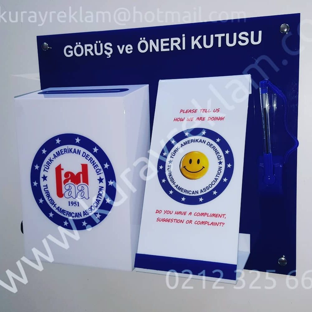 görus-öneri-şikayet-dilek-kutusu-şeffaf-renkli-logolu-kilitli-hastane-fabrika-otel-okul-apartman-site-bina- klinik
