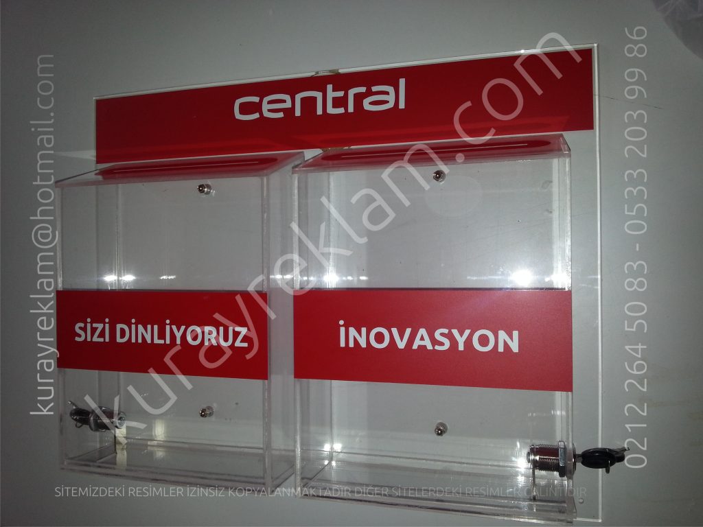 görus-öneri-şikayet-dilek-kutusu-şeffaf-renkli-logolu-kilitli-hastane-fabrika-otel-okul-apartman-site-bina- klinik 