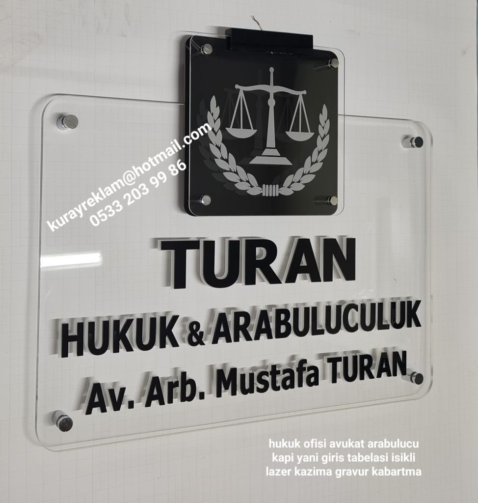 avukat tabelası kapı yanı