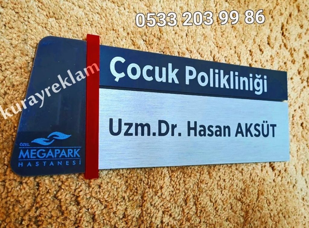 miknatisli-kapi-yanitabelasi-isimligi-hastane-doktor-ofis-logolu sirket-fabrika-okul-klinik-dis-hekimi-imalathane-depo