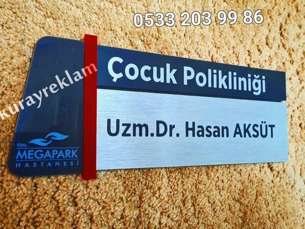 miknatisli-kapi-yanitabelasi-isimligi-hastane-doktor-ofis-logolu sirket-fabrika-okul-klinik-dis-hekimi-imalathane-depo